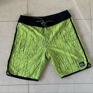 Quiksilver Neon Green Board-shorts